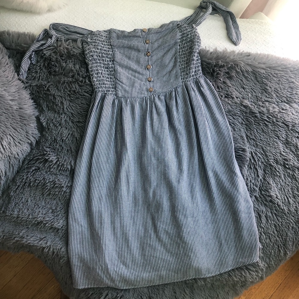 American eagle striped off the shoulder dress